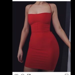 Red mini dress! Gorgeous back
